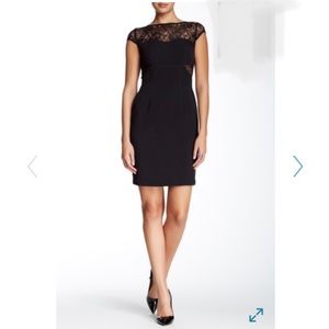 Adrianna Pappell Lace short sleeve sheath dress